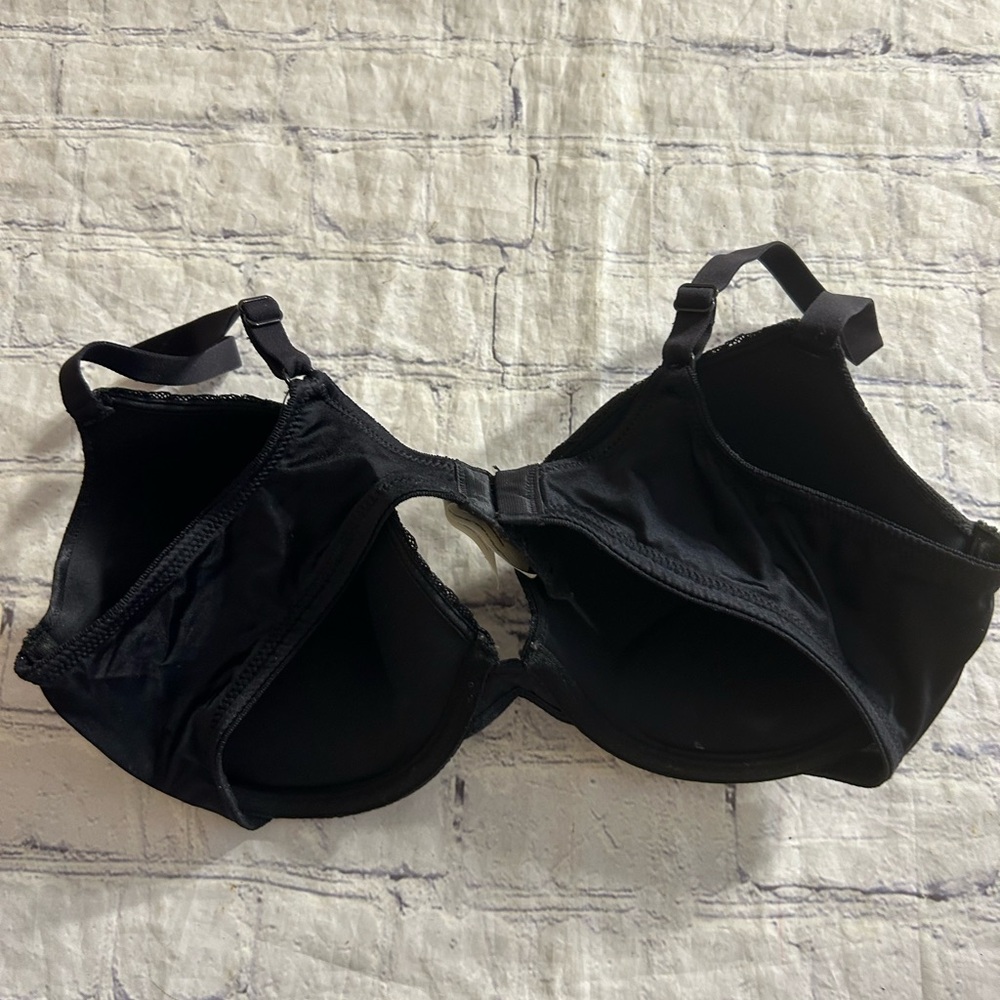 MAIDENFORM SWEET NOTHINGS BLACK LACE NUDE UNDERLAY BRA SIZE 38C - Picture 4 of 9
